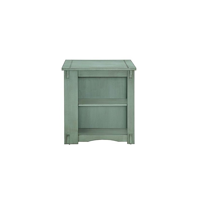 Powell Parnell Wood Side Table in Teal Blue