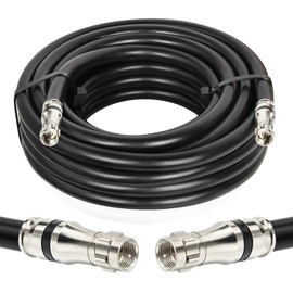 MOOKEERF RG11 Coaxial Cable 20ft F Type Cable,Low Loss RG11 Cable 20 Feet,14AWG RG11 Coax Cable 75ohm