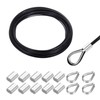 sourcing map 66FT Stainless Steel Cable Railing Kit, 1/16" Vinyl