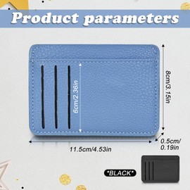 Energather Card Wallet, PU Leather Card Holder Credit Card Holder, Credit Card Wallet with Multiple Card Slots for Men and Women, Compact Card Holder Wallet for Shopping, Dating, Business (blue)