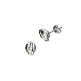 ORTAK 925 Sterling Silver Handmade Stud Earrings | Groatie Buckie inspired Design | High Polished | Coastal Fine Jewellery | Made In UK