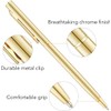 Afoxon Slim Metallic Retractable Ballpoint Pens - Gold, Nice Gift
