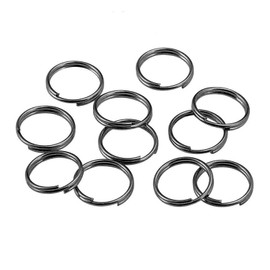 10pcs Double Open Split Jump Rings Connector Loop Findings for Jewellery Making Craft (14mm, Gun Metal Black)