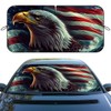 American Flag Eagle Car Windshield Sunshade Folding Patriotic Eagle Heatshield