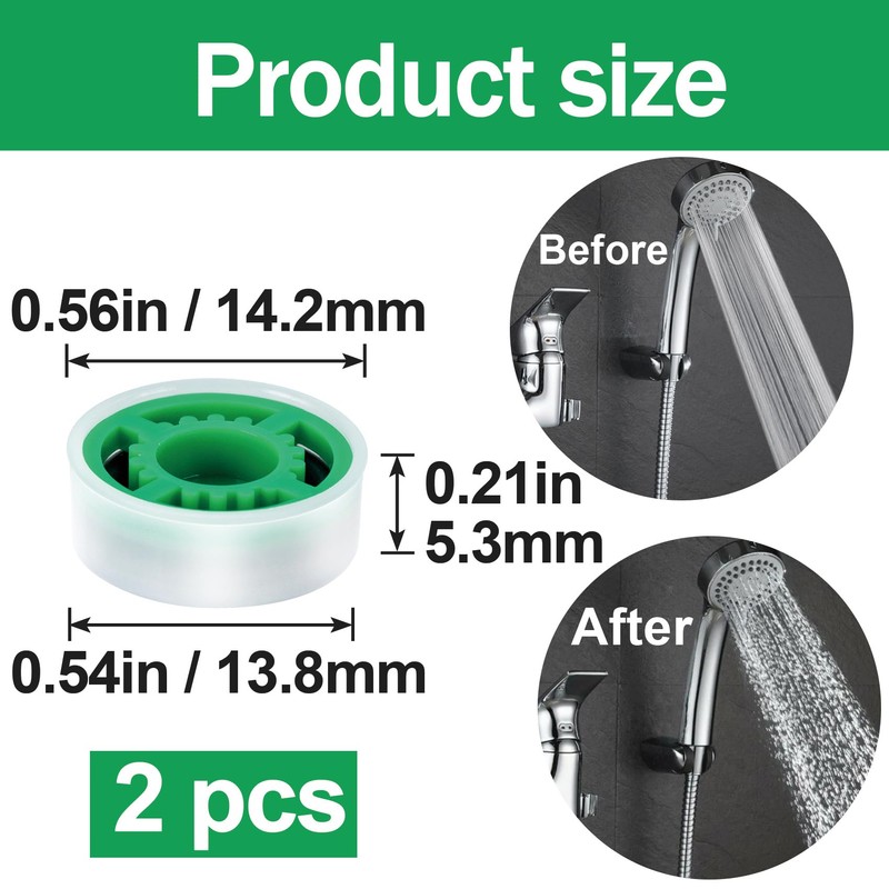 Mxxipp 10 Pack Shower Flow Reducer Limiter, 1.5/1.8/2.0/2.5/3.0 GPM Water