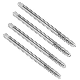 uxcell 4pcs Straight Flute Screw Taps 1/4-20 UNC 2B Thread 4" Extra Long HSS6542 Machine Threading Milling Tap Tapping Tools