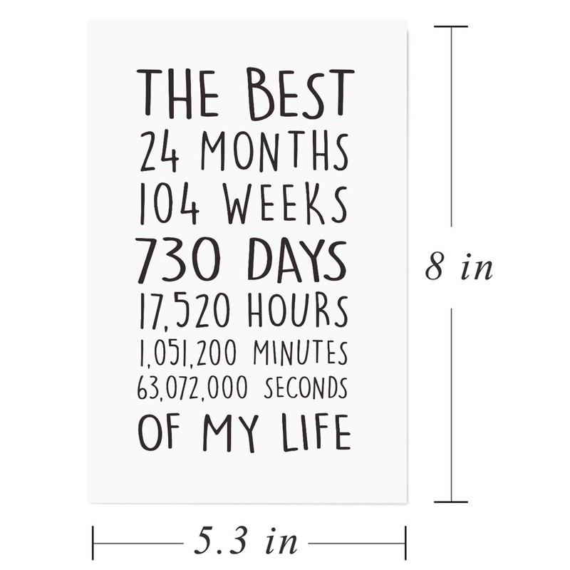 2nd Year Wedding Anniversary Card,Happy Anniversary Cards For Him or