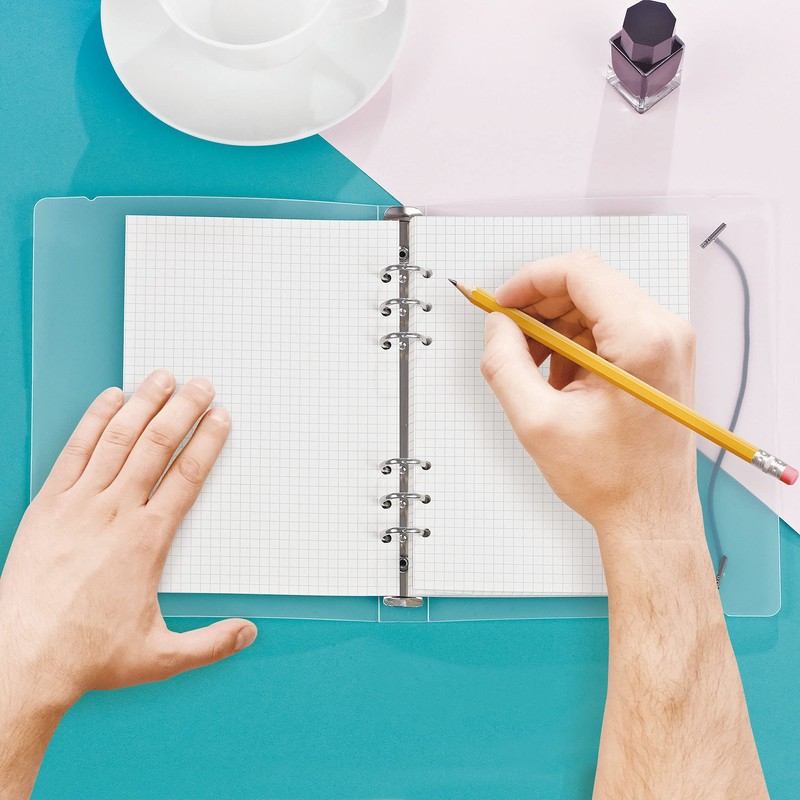 A5 6 Ring Binder Cover with Snap Button Closure Loose