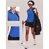 PINSPARK Women's Sleeveless Golf Shirts Moisture Wicking Polo Shirts V