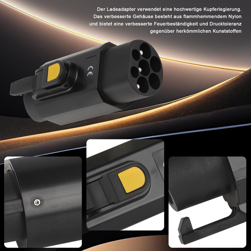 Type 2 to Type 1 EV Adapter, 32A EV Charging