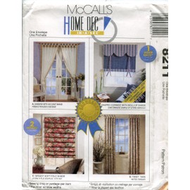 McCall's Home Dec In-A-Sec Pattern 8211 Window Treatments