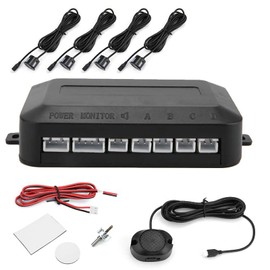 BOROCO 12V Car Parking Sensor, Reversing Radar Kit, Warning Sound, Display, Probe System