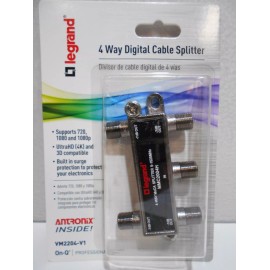 Legrand - On-Q VM2204-V1 4 Way Digital Cable Splitter Professional Grade