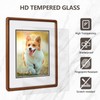 SZKYSJGS 4x6 Wood Picture Frame, Solid Natural Walnut Rounded Corner