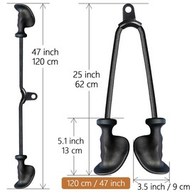 Ergonomic Tricep Rope Pulldown Attachments, Upgraded 27/ 32/ 40 & 47 Inch Extra Long Triceps Rope Cable Attachments for Gym, Lat Pull Down Bar for Cable Machine, Tricep Workout Cable Attachments pulley system - Color: HAND ROPE 120CM