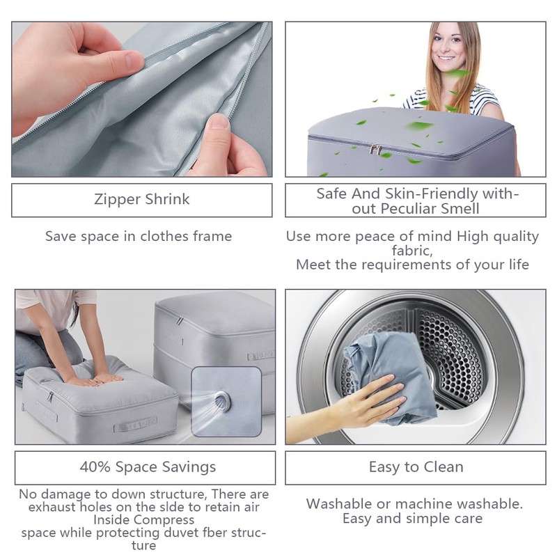 Aohcae Ultra Space Saving Self Compression Organizer, Compression Storage Bags,
