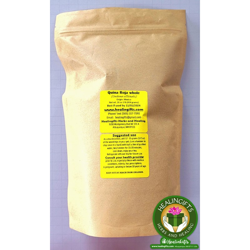 Healingifts Quina Roja Cinchona Whole 1 lb.