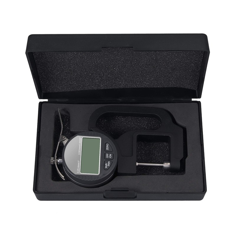 Neoteck Digital Thickness Gauge 1 inch/25.4mm, 0.00005"/ 0.001mm, Thickness Meter