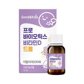 Good & Kids Baby Children's Lactobacillus Probiotics Vitamin D Drop 12ml 1 unit / 굿앤키즈 아기 어린이 유산균 프로바이오틱스 비타민D 드롭 12ml 1개