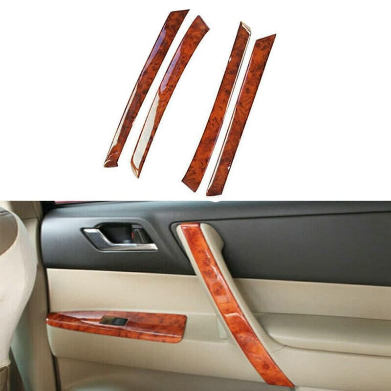4Pcs/Set Peach Wood Grain Door Panel Strip Trim Interior Door