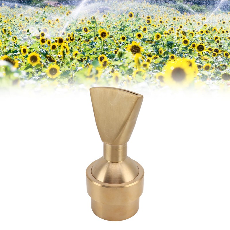 Fan Shaped Fountain Nozzle Copper Adjustable Uniform Water Spray Fan