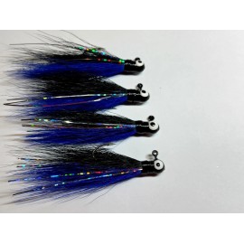 Doc Fishers 4 Bruiser - Bucktail Hair Jigs 1/16 th oz for Crappie, Walleye, Bass, Northern