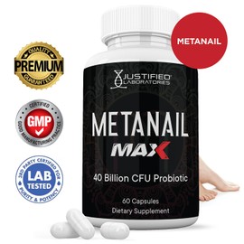 Justified Laboratories (3 Pack) Metanail Max 40 Billion CFU Probiotic Nail Support 180 Capsules