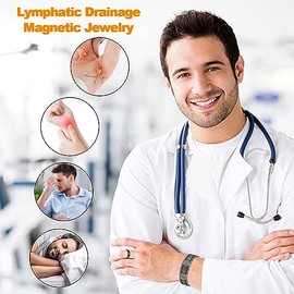 Cigmag Cigmag Lymphatic Drainage Magnetic Bracelet Men Ultra Strength Magnet Pure Titanium Three Row with Adjustable Tool & Present Box