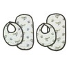 Bacati Happy Monkeys - Juego de 4 baberos de muselina,