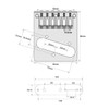 Gurtt Gold Carved Roller Telecaster Bridge – 6 String Saddle