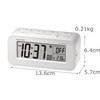 RHYTHM 8RZ231SR03 Alarm Clock, Radio Clock, Thermometer, 3, 5, 15,