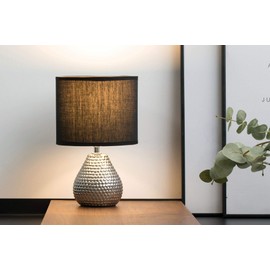 Pauleen Glowing Pearl Table Lamp Max. 48017 Table Lamp for E27 Lamps 20 W Light Grey White 230 V Ceramic/Fabric Not Included