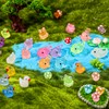 Guiqulai 128 Pcs Mini Resin Animals Luminous Resin Animals Mini