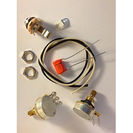 Wiring Harness Kit For P Bass CTS 450G Knurled Pots .1uf 225P Orange Drop Cap