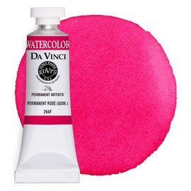 DA VINCI PAINTS Professional Artist Watercolor Paint, Permanent Rose Quinacridone, 15mL