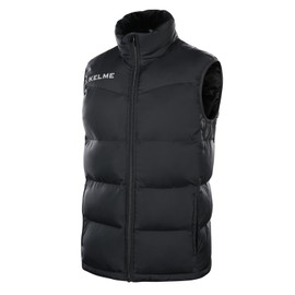 Kelme Men's Active Vest, Warm, Lightweight, Sleeveless Insulated Vest, Black
