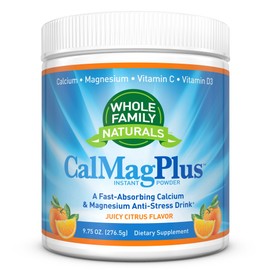 Calcium Magnesium Powder Supplement - CalMag Plus with Vitamin C & D3 - Gluten Free, Non GMO, Orange Tangerine Flavor - Cal Mag Drink - Calcium Supplement with Magnesium for Natural Calm
