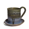 American Handmade Microwave Bacon Cooker by Holman Pottery, Smoky Blue