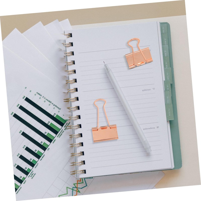 VILLFUL 24pcs Binder Clips 32mm Binder Paper Clip File Paper