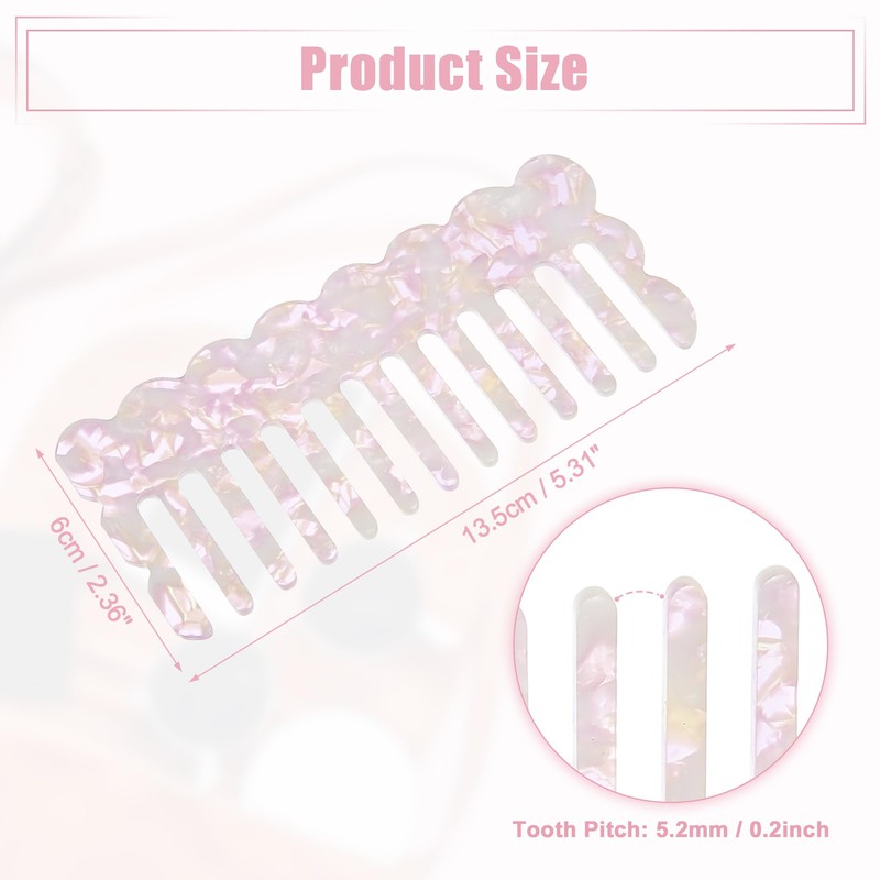 VOCOSTE Wide Tooth Comb Acetate Wide Comb for Curly Hair