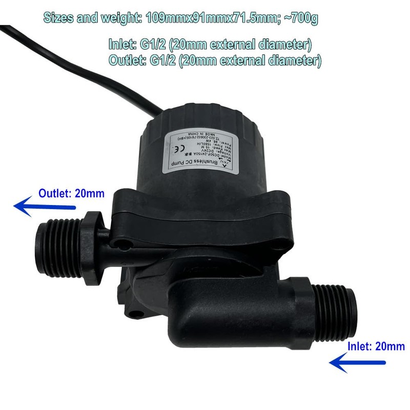 SHYSKY DC50F-24150A 24VDC Small Yet Power Brushless DC Water Pump