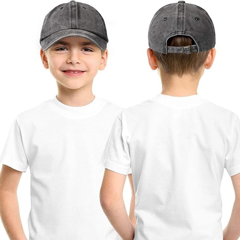 4 Pack Boy's Distressed Baseball Cap Washed Cotton Hat for