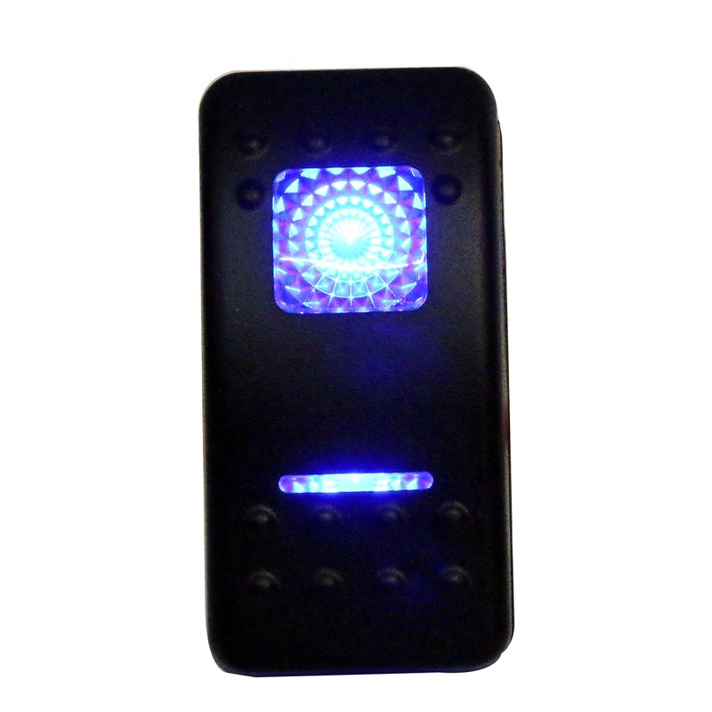 Amarine-made 12v 20 Amp Waterproof 2 Blue LED On-Off-On 2
