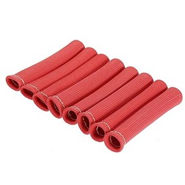 Protector térmico de alambre para bujía, 8 unidades, 2500°, funda protectora de calor, funda para bujías LS1/LS2 (rojo)