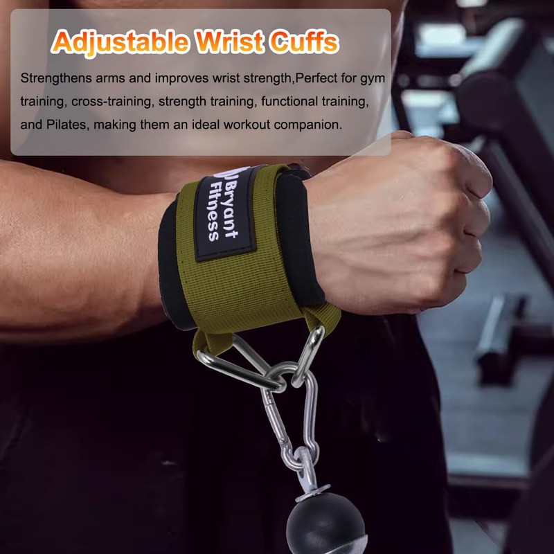 J Bryant Fitness Wrist Straps with Hooks for Weightlifting, Strength