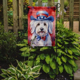 Caroline's Treasures DAC5696GF Coton de Tulear Patriotic American Garden Flag Mailbox Flag Decorative Yard Flag Banner Outside Patio Artwork Yard Flower Beds, Garden Size, Multicolor