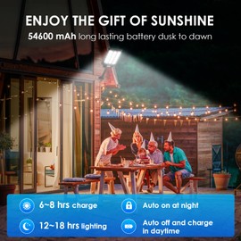 ZIZIWIN 9000W Solar Street Lights Outdoor Waterproof, Solar Powered LED Flood Light Outside, Heavy Duty Solar Parking Lot Light Dusk to Dawn, Motion Sensing, Pole or Wall Mounted, Remote Control