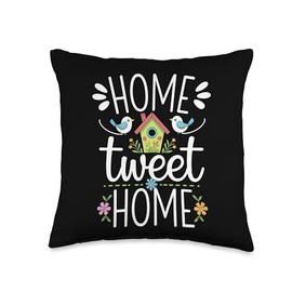 Birdhouse Designer DIY Birdhouse Creative Bird Homes Project Throw Pillow