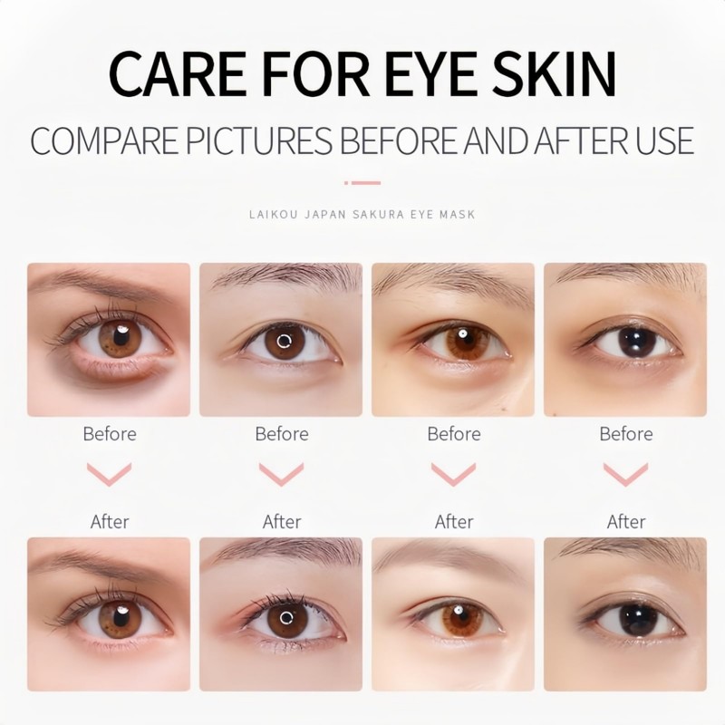 Under Eye Patches 50 Pads Collagen Eye Mask Sakura Gel