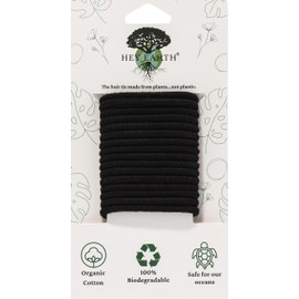 MINI Biodegradable + Plastic Free + Organic Cotton Hair Ties for Men, Women, and Children - Sustainable Eco-Friendly for ALL Hair Types - Gentle with No Slipping or Snagging